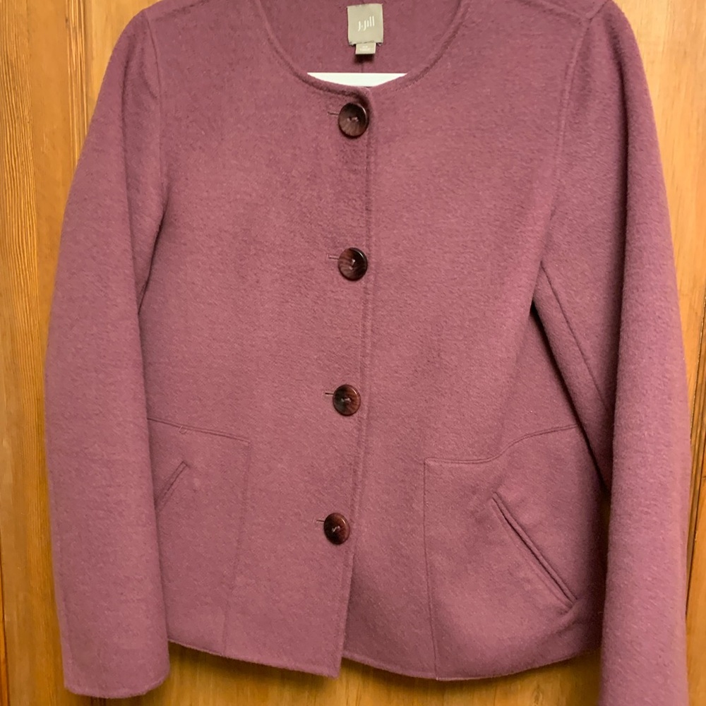 J.Jill Plum Button-Up Blazer
